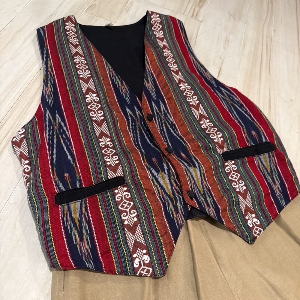 Vintage 90s Cotton Vest • Size L • Minimal Layering Piece • FREE SHIPPING